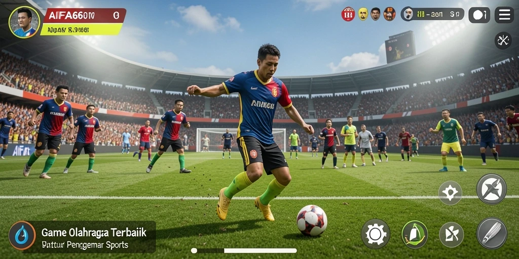 Screenshot AIFA66 menampilkan aksi seru dalam gameplay olahraga.