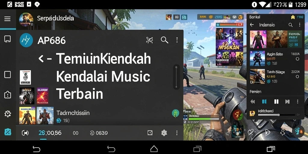Tampilan gameplay seru dari AP686 yang penuh dengan interaksi musik.