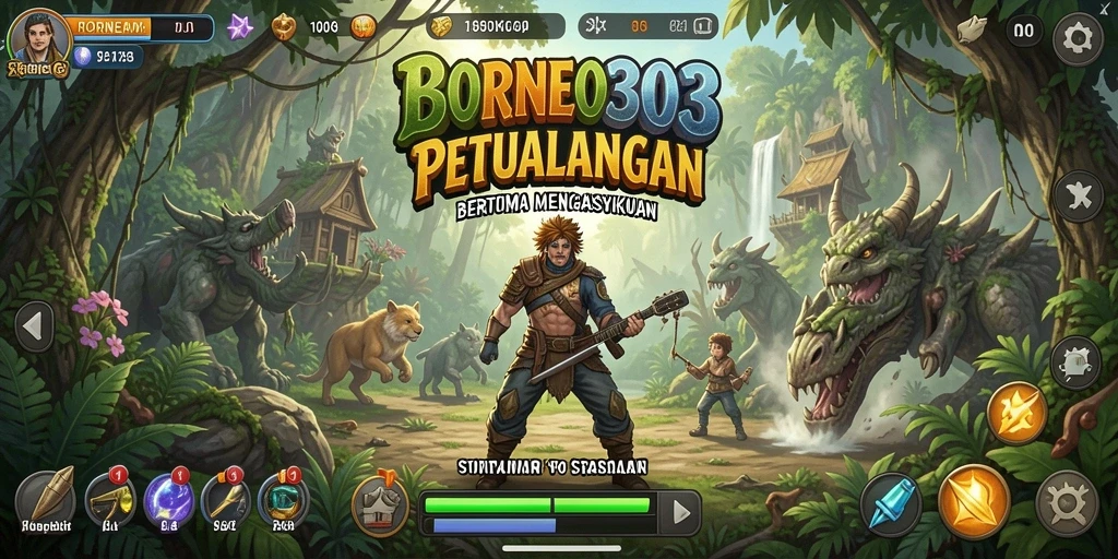 Tampilan gameplay dinamis dan menarik dari BORNEO303.