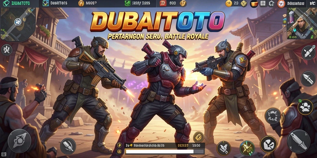 Tampilan intens dari gameplay DUBAITOTO dalam pertarungan Battle Royale.
