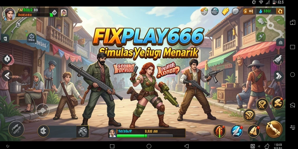 Tangkapan layar gameplay FIXPLAY666 menampilkan interaksi karakter yang menarik.