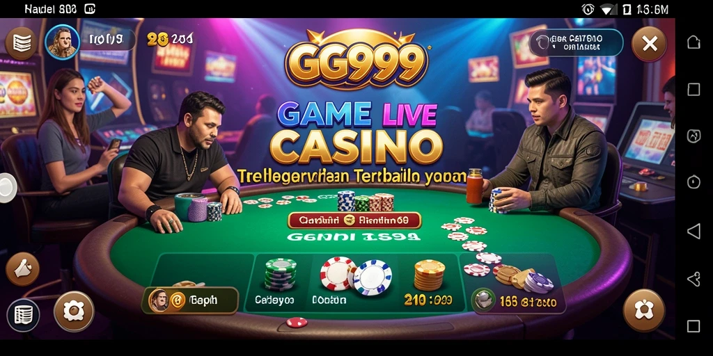 Tampilan gameplay Live Casino GG999 yang mendebarkan dan interaktif.