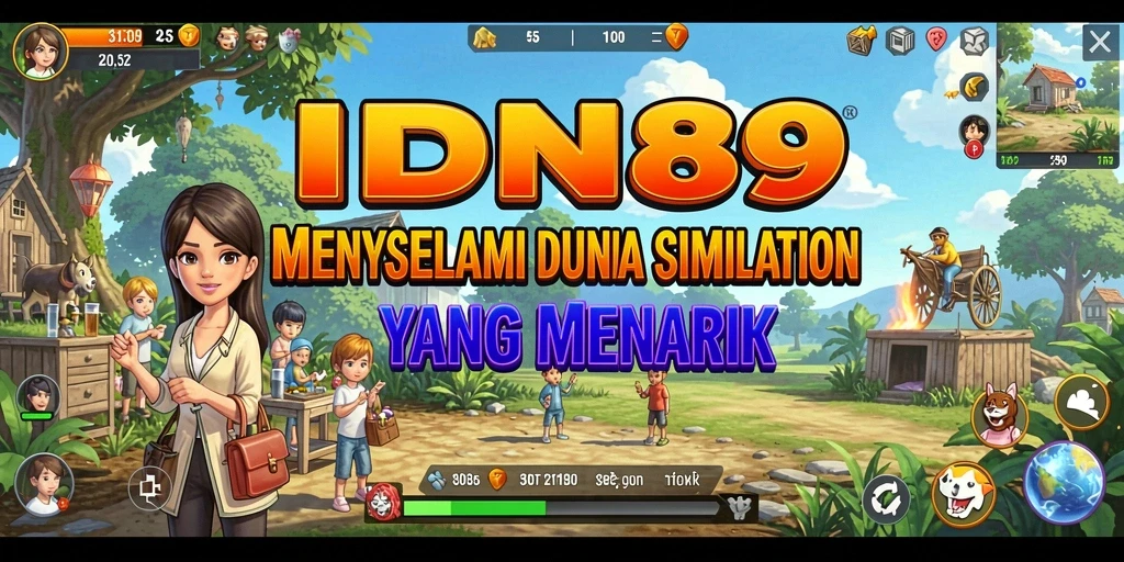 Tampilan menarik IDN89 dengan gameplay Simulation yang interaktif.