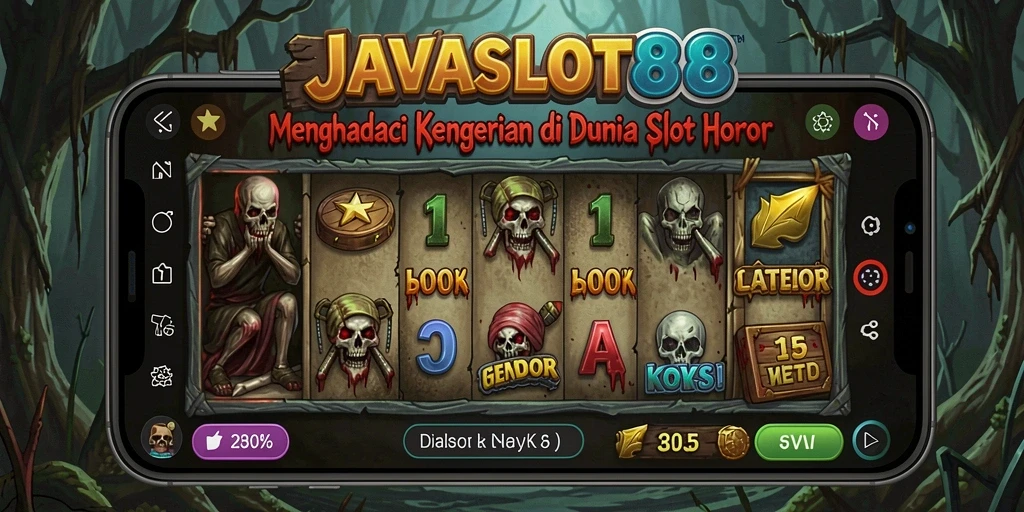 Tampilan mendebarkan gameplay horor di JAVASLOT88.
