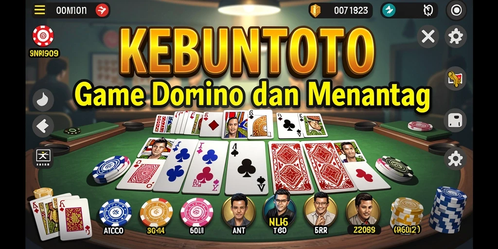 Tampilan menarik dari gameplay Domino KEBUNTOTO yang menyenangkan.