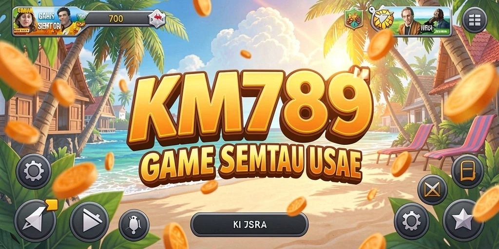 Tampilan gameplay KM789 dengan grafik cerah dan karakter yang menyenangkan.