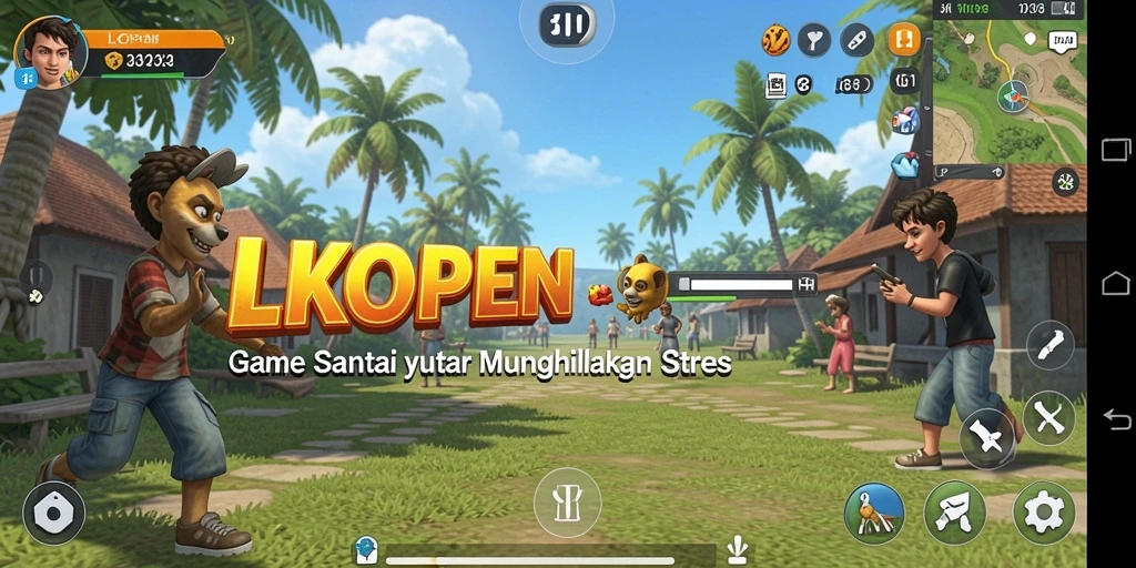 Tampilan gameplay LKOPEN yang cerah dan menyenangkan di setiap level.