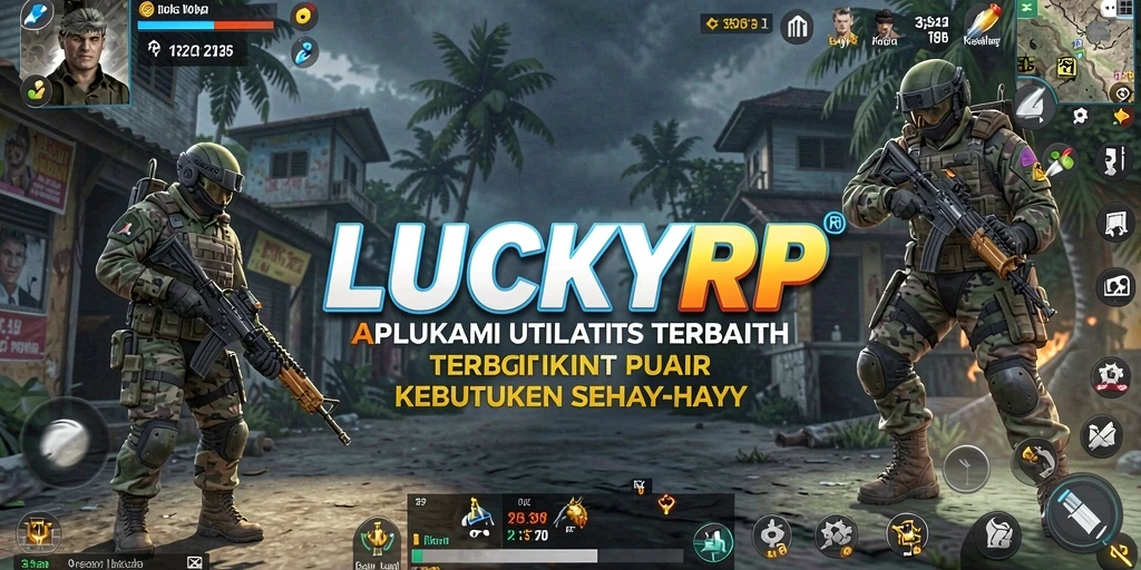 Tampilan antarmuka aplikasi LUCKYRP yang memudahkan penggunaan.