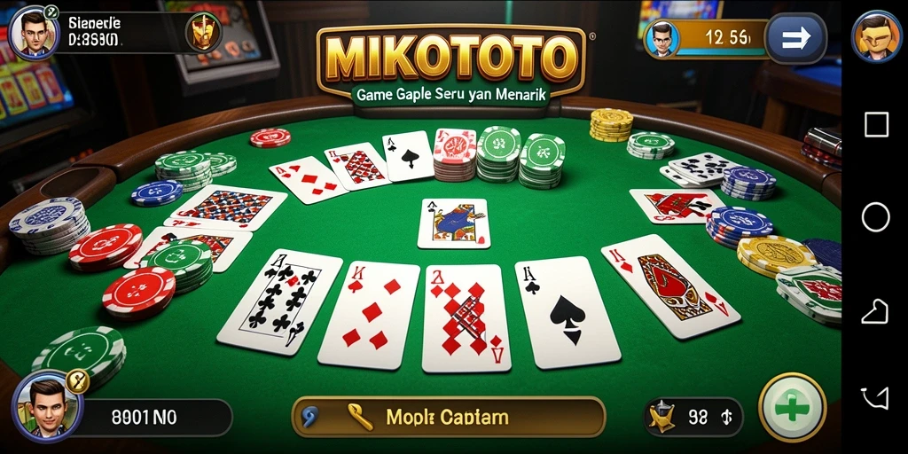 Tampilan gameplay MIKOTOTO yang seru dalam bermain Gaple.