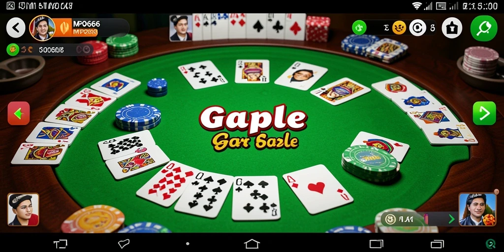 Tampilan gameplay seru di MPO666 saat bermain Gaple.