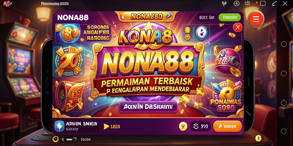 Tampilan gameplay slot NONA88 yang seru dan menggembirakan.