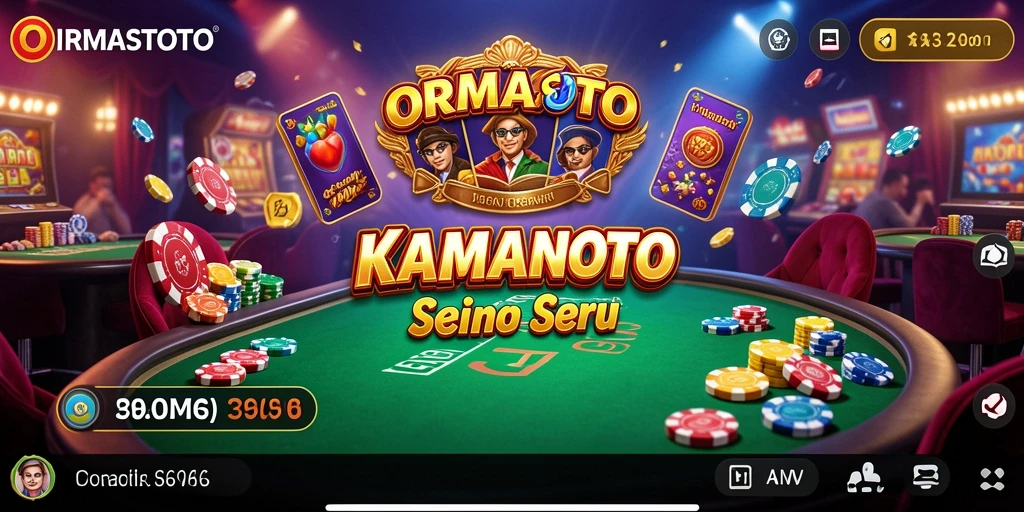 Screenshot ORMASTOTO menampilkan gameplay Kasino yang menarik.