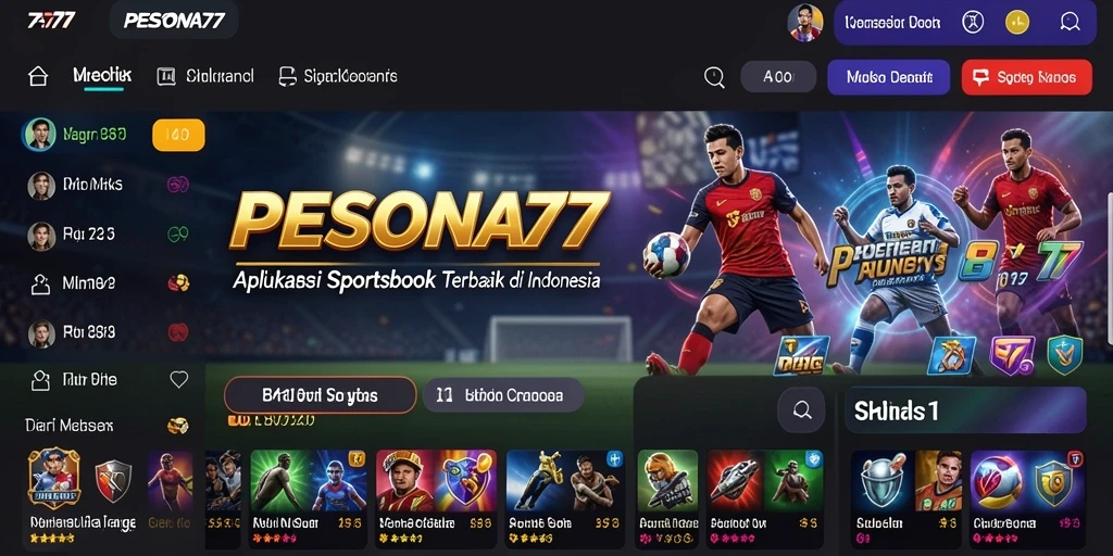 Tampilan gameplay PESONA77 dengan berbagai pilihan taruhan olahraga.