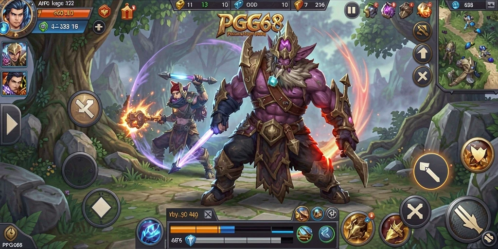 Tampilan gameplay ARPG PGG68 yang mendebarkan dan penuh aksi.