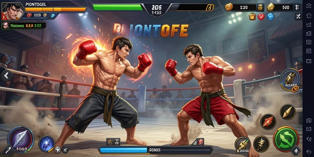 Tampilan menarik dari gameplay PIONTOGEL dalam pertarungan.