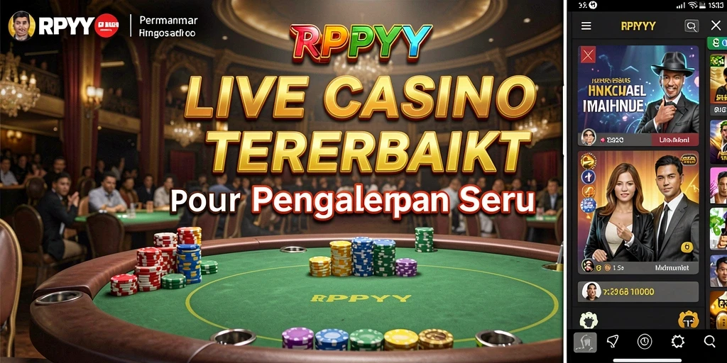Screenshot utama RPYYY menampilkan dealer langsung dalam permainan Live Casino.
