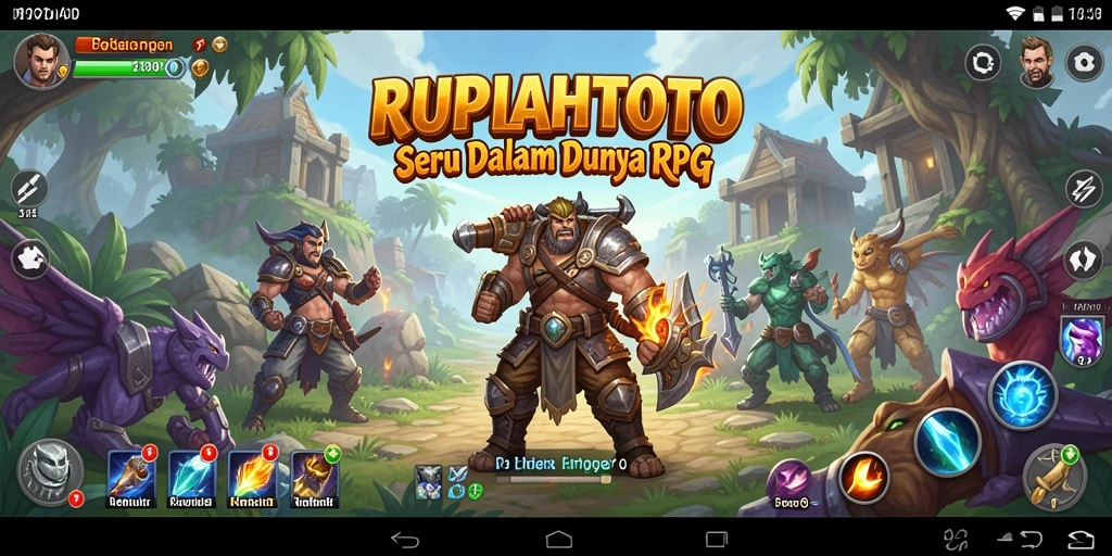 Screenshot gameplay RUPIAHTOTO menampilkan aksi pertempuran seru dalam dunia RPG.