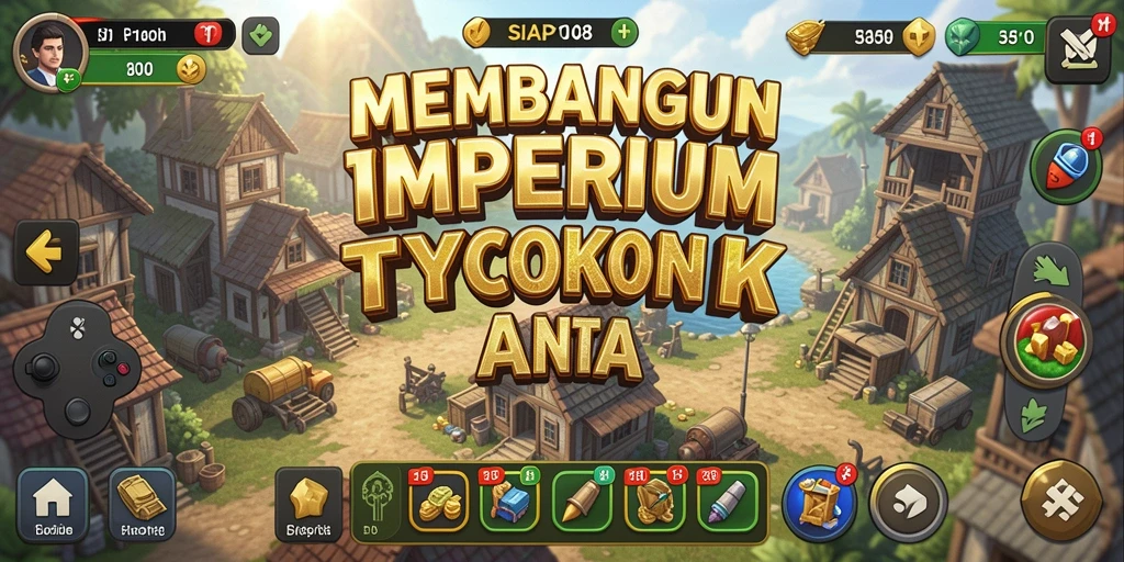Tampilan gameplay menarik dari SIAP108 yang menggambarkan manajemen bisnis.