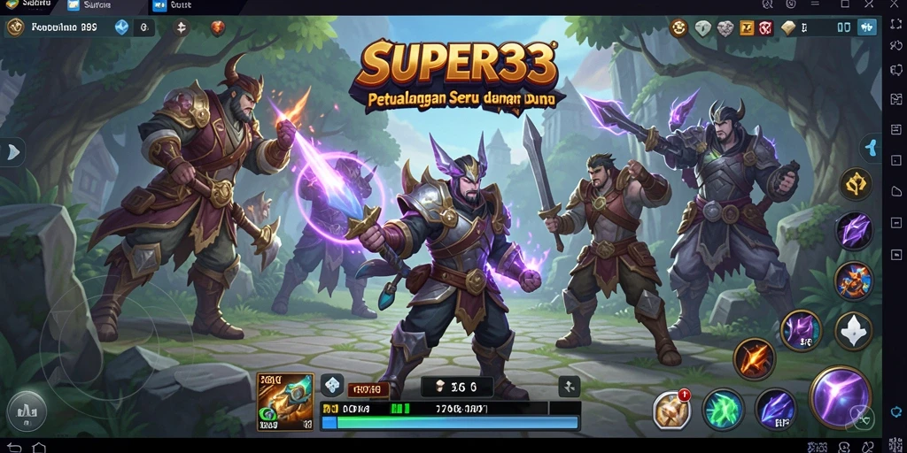 Tampilan aksi menarik dari gameplay RPG SUPER33 yang mendebarkan.
